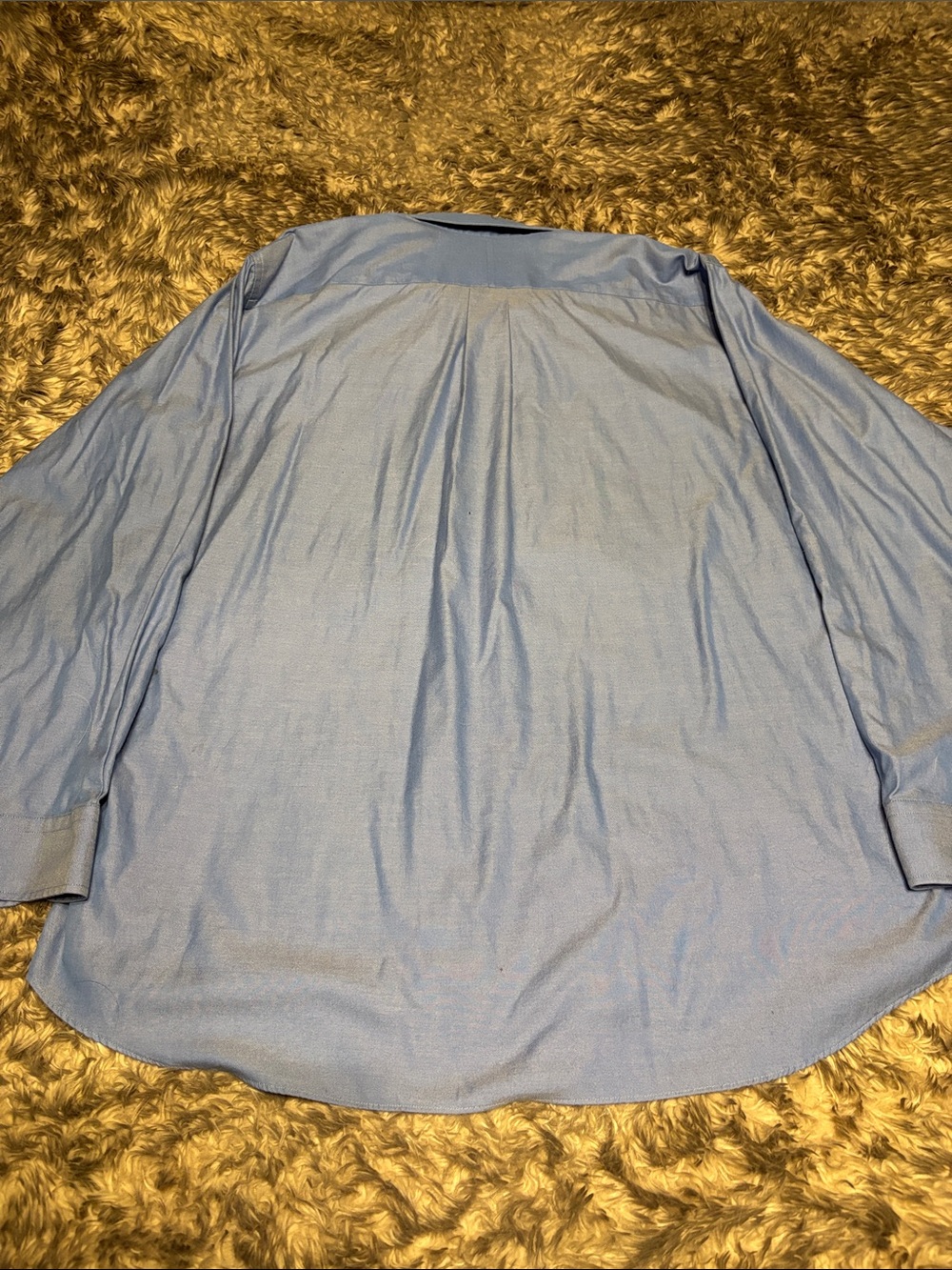 Forsyth of Canada XL Mens Blue Wrinkle Free Cotton Dress Shirt 17.5 34/35 - Picture 4 of 4